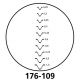 Mitutoyo 176-109 Reticles: Metric Coarse thread (P=0.25-1.0mm)